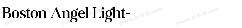 Boston Angel Light字体转换